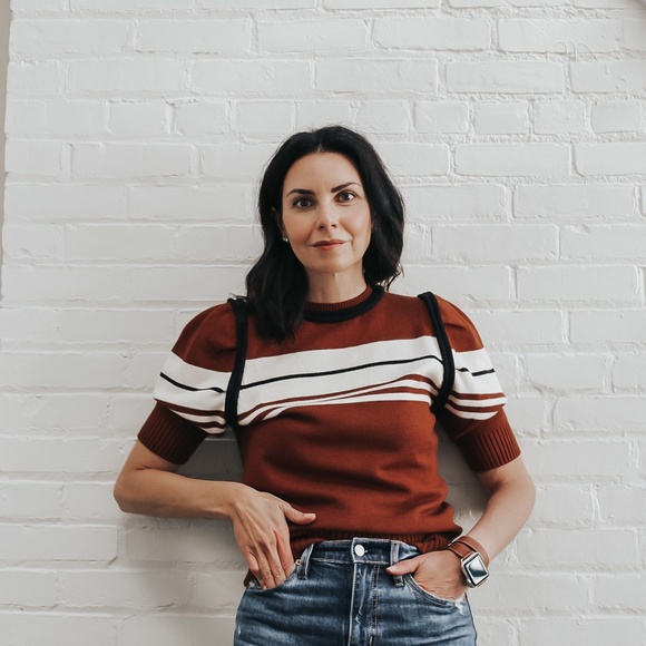 EN SAISON Retro Stripe Knit Sweater - Picture 2 of 3